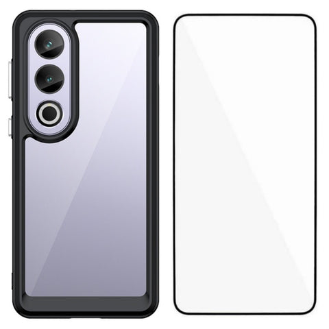WANLONFENG For OnePlus Ace 3V 5G Phone Case  XC Series TPU Acrylic Cover with Tempered Glass (Big Lens Hole)