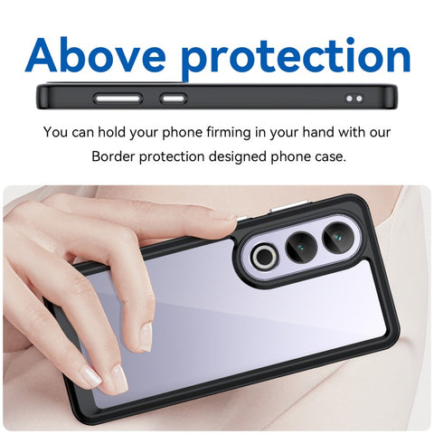 WANLONFENG For OnePlus Ace 3V 5G Phone Case  XC Series TPU Acrylic Cover with Tempered Glass (Big Lens Hole)