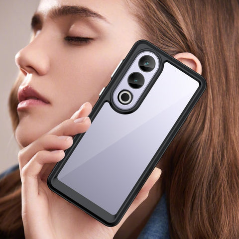 WANLONFENG For OnePlus Ace 3V 5G Phone Case  XC Series TPU Acrylic Cover with Tempered Glass (Big Lens Hole)