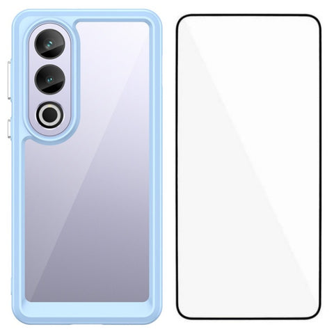WANLONFENG For OnePlus Ace 3V 5G Phone Case  XC Series TPU Acrylic Cover with Tempered Glass (Big Lens Hole)