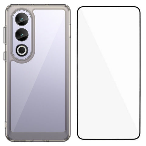 WANLONFENG For OnePlus Ace 3V 5G Phone Case  XC Series TPU Acrylic Cover with Tempered Glass (Big Lens Hole)