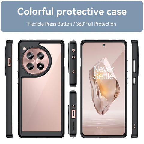 WANLONFENG For OnePlus Ace 3 5G Phone Case  XC Series TPU Acrylic Cover with Tempered Glass (Big Lens Hole)