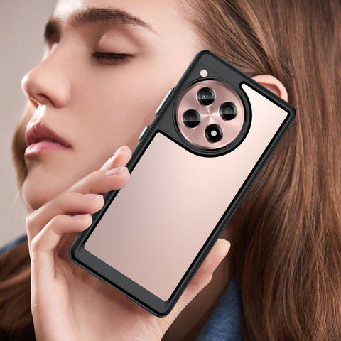 WANLONFENG For OnePlus Ace 3 5G Phone Case  XC Series TPU Acrylic Cover with Tempered Glass (Big Lens Hole)