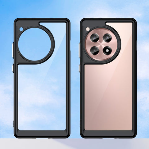 WANLONFENG For OnePlus Ace 3 5G Phone Case  XC Series TPU Acrylic Cover with Tempered Glass (Big Lens Hole)