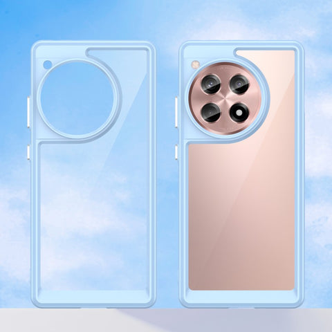 WANLONFENG For OnePlus 12R 5G Phone Case  XC Series TPU Acrylic Cover with Tempered Glass (Big Lens Hole)