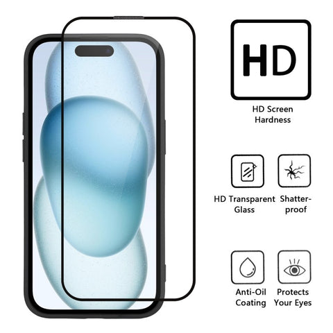WANLONFENG For Xiaomi 14 Phone Case  XC Series TPU Acrylic Cover with Tempered Glass (Big Lens Hole)
