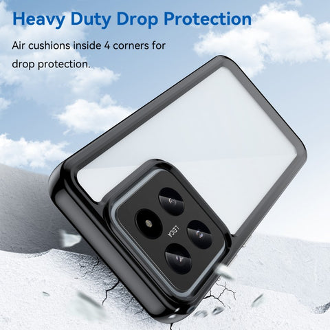 WANLONFENG For Xiaomi 14 Phone Case  XC Series TPU Acrylic Cover with Tempered Glass (Big Lens Hole)