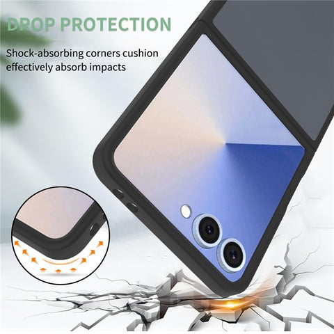 For Samsung Galaxy Z Flip7 5G Magnetic Case TPU Frame Acrylic Back Phone Cover Skin Touch