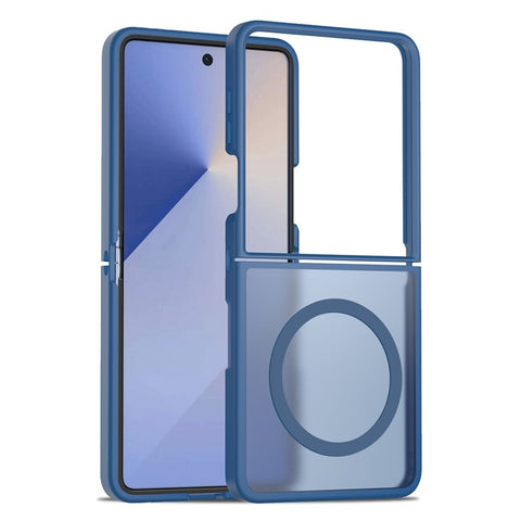 For Samsung Galaxy Z Flip7 5G Magnetic Case TPU Frame Acrylic Back Phone Cover Skin Touch