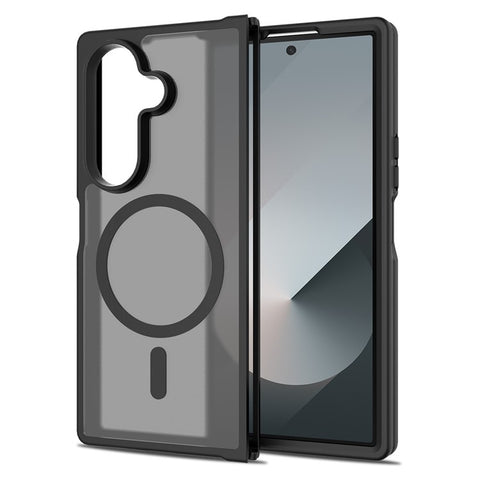 For Samsung Galaxy Z Fold7 5G Magnetic Case TPU Frame Acrylic Back Phone Cover Skin Touch