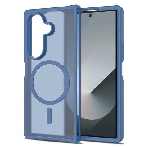 For Samsung Galaxy Z Fold7 5G Magnetic Case TPU Frame Acrylic Back Phone Cover Skin Touch