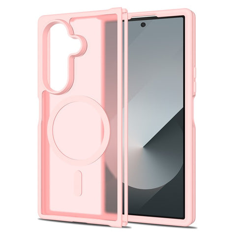 For Samsung Galaxy Z Fold7 5G Magnetic Case TPU Frame Acrylic Back Phone Cover Skin Touch