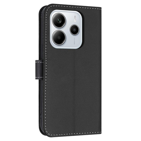 For Xiaomi Redmi Note 14 4G (163.25mm) Case Bowknot Decor Wallet Leather Phone Cover with Wrist Strap