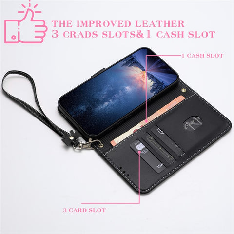 For Xiaomi Redmi Note 14 4G (163.25mm) Case Bowknot Decor Wallet Leather Phone Cover with Wrist Strap