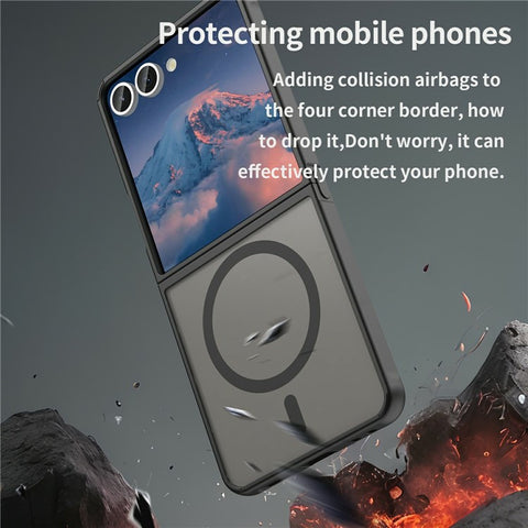 For Samsung Galaxy Z Flip7 5G Magnetic Case Anti Drop PC + TPU Phone Cover
