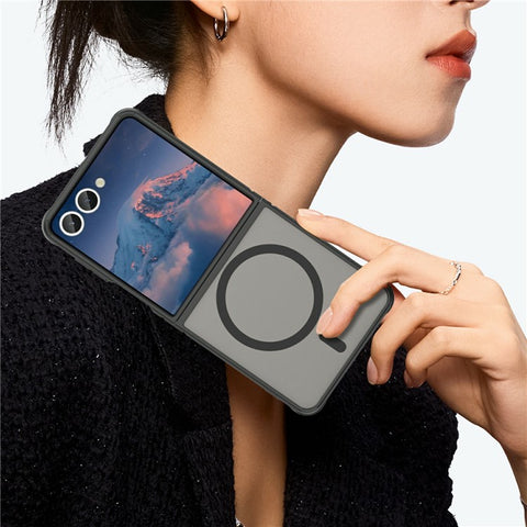 For Samsung Galaxy Z Flip7 5G Magnetic Case Anti Drop PC + TPU Phone Cover