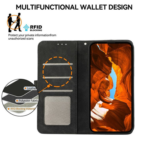 ABEEL For Samsung Galaxy A07 5G / A07 4G / A06 4G / A06 5G Case Color Splicing Leather Flip Phone Cover RFID Blocking