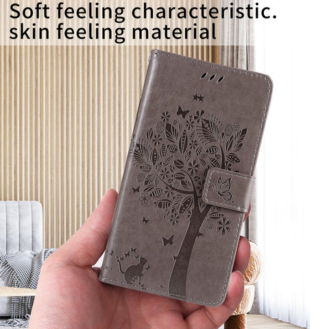 For Motorola Edge 60 Fusion 5G / Motorola Edge 60 5G / Motorola Edge (2025) 5G / Motorola Edge 60 Pro 5G Phone Case with Stand Cat Tree Pattern Leather Wallet Mobile Cover