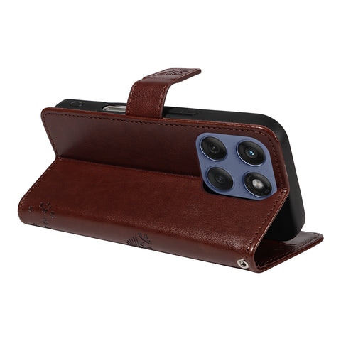 For Motorola Edge 60 Fusion 5G / Motorola Edge 60 5G / Motorola Edge (2025) 5G / Motorola Edge 60 Pro 5G Phone Case with Stand Cat Tree Pattern Leather Wallet Mobile Cover