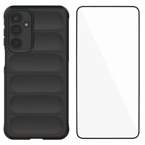 WANLONFENG For Samsung Galaxy M16 5G TPU Case  HD Series Anti Slip Phone Cover with Tempered Glass