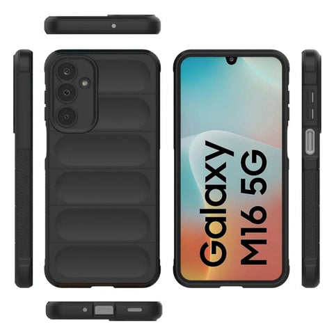 WANLONFENG For Samsung Galaxy M16 5G TPU Case  HD Series Anti Slip Phone Cover with Tempered Glass