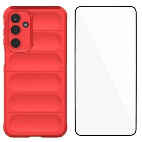 WANLONFENG For Samsung Galaxy M16 5G TPU Case  HD Series Anti Slip Phone Cover with Tempered Glass
