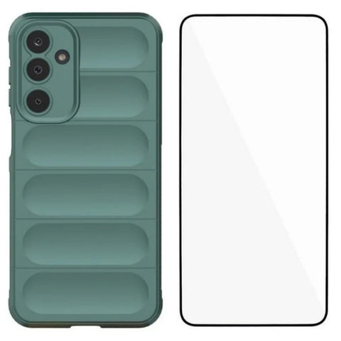 WANLONFENG For Samsung Galaxy M16 5G TPU Case  HD Series Anti Slip Phone Cover with Tempered Glass