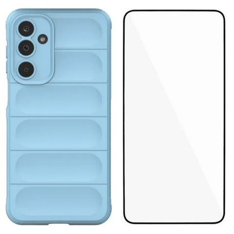 WANLONFENG For Samsung Galaxy M16 5G TPU Case  HD Series Anti Slip Phone Cover with Tempered Glass