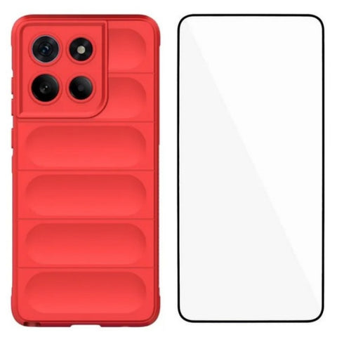 WANLONFENG For Motorola Edge 60 Stylus 5G TPU Case  HD Series Anti Slip Phone Cover with Tempered Glass