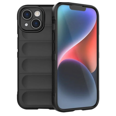 WANLONFENG For iPhone 14 Plus TPU Case  HD Series Anti Slip Phone Cover with Tempered Glass