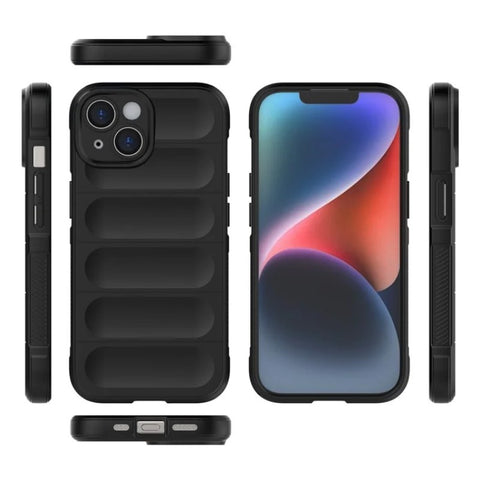 WANLONFENG For iPhone 14 Plus TPU Case  HD Series Anti Slip Phone Cover with Tempered Glass