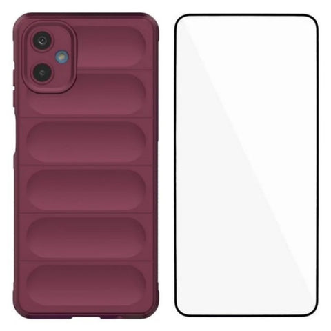 WANLONFENG For Samsung Galaxy M06 5G / Galaxy F06 5G TPU Case  HD Series Anti Slip Phone Cover with Tempered Glass