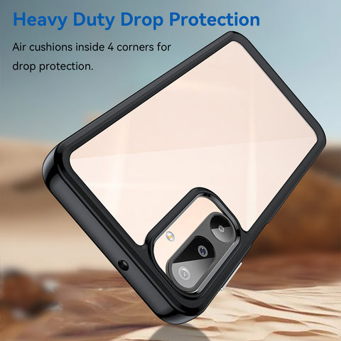 WANLONFENG For Samsung Galaxy M16 5G Phone Case  XC Series TPU Acrylic Cover with Tempered Glass (Big Lens Hole)