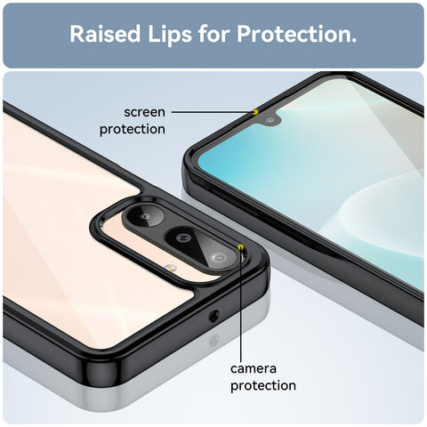 WANLONFENG For Samsung Galaxy M16 5G Phone Case  XC Series TPU Acrylic Cover with Tempered Glass (Big Lens Hole)