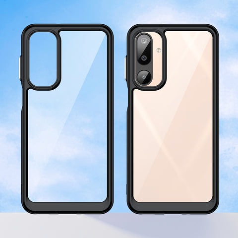 WANLONFENG For Samsung Galaxy M16 5G Phone Case  XC Series TPU Acrylic Cover with Tempered Glass (Big Lens Hole)