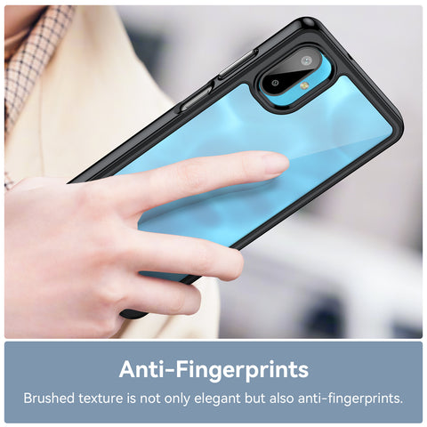 WANLONFENG For Samsung Galaxy M06 5G Phone Case  XC Series TPU Acrylic Cover with Tempered Glass (Big Lens Hole)