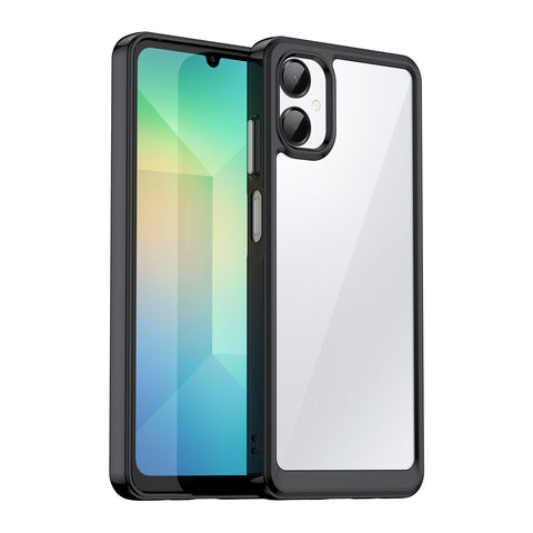 WANLONFENG For Samsung Galaxy A06 5G Phone Case  XC Series TPU Acrylic Cover with Tempered Glass (Big Lens Hole)