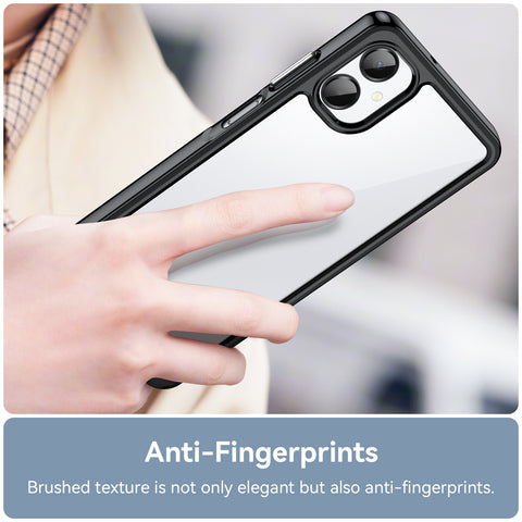 WANLONFENG For Samsung Galaxy A06 5G Phone Case  XC Series TPU Acrylic Cover with Tempered Glass (Big Lens Hole)