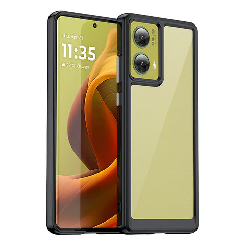 WANLONFENG For Motorola S50 Neo 5G / Motorola Moto G85 5G Phone Case  XC Series TPU Acrylic Cover with Tempered Glass (Big Lens Hole)
