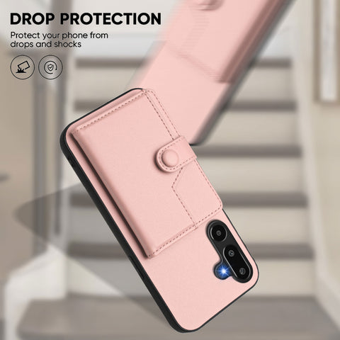For Samsung Galaxy F16 5G / Galaxy M16 5G Case RFID Blocking Card Holder Kickstand TPU + PU Leather Phone Back Cover