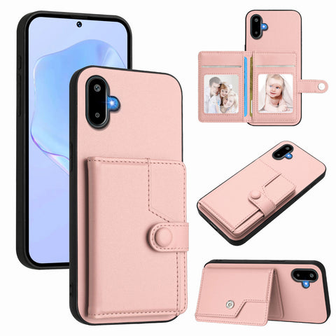 For Samsung Galaxy M06 5G / Galaxy F06 5G Case RFID Blocking Card Holder Kickstand TPU + PU Leather Phone Back Cover