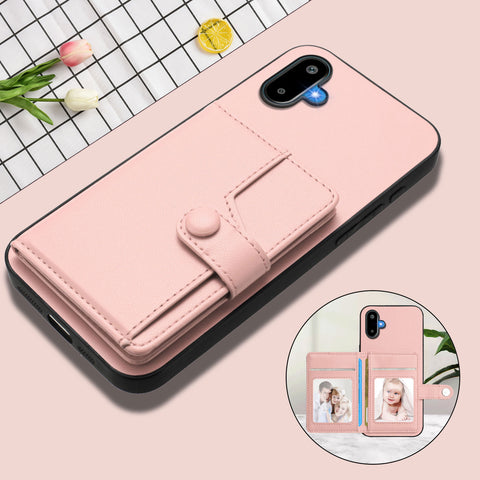 For Samsung Galaxy M06 5G / Galaxy F06 5G Case RFID Blocking Card Holder Kickstand TPU + PU Leather Phone Back Cover