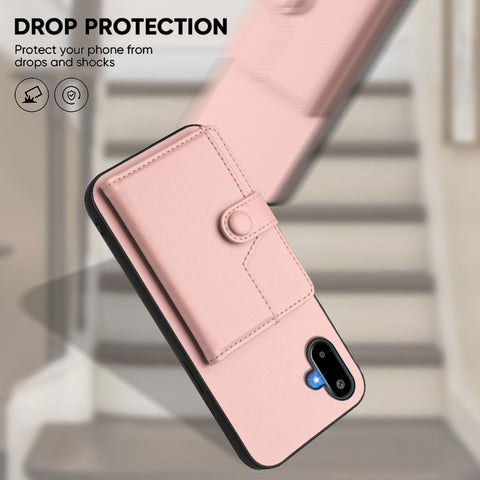 For Samsung Galaxy M06 5G / Galaxy F06 5G Case RFID Blocking Card Holder Kickstand TPU + PU Leather Phone Back Cover