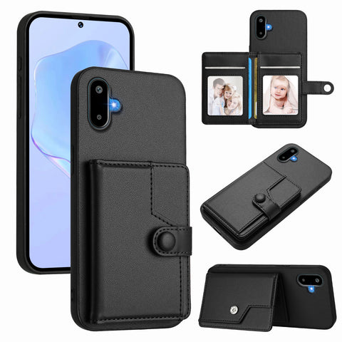 For Samsung Galaxy M06 5G / Galaxy F06 5G Case RFID Blocking Card Holder Kickstand TPU + PU Leather Phone Back Cover