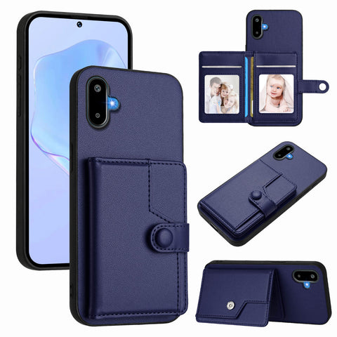 For Samsung Galaxy M06 5G / Galaxy F06 5G Case RFID Blocking Card Holder Kickstand TPU + PU Leather Phone Back Cover
