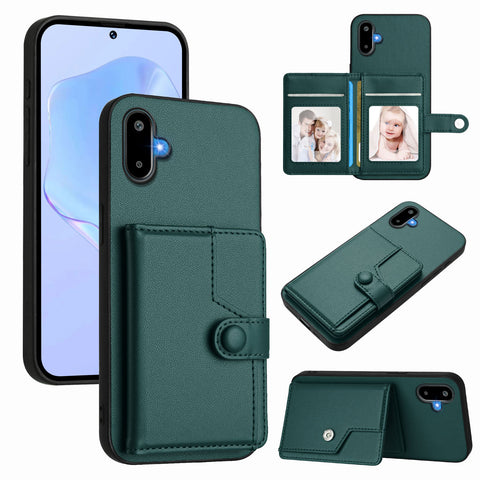 For Samsung Galaxy M06 5G / Galaxy F06 5G Case RFID Blocking Card Holder Kickstand TPU + PU Leather Phone Back Cover