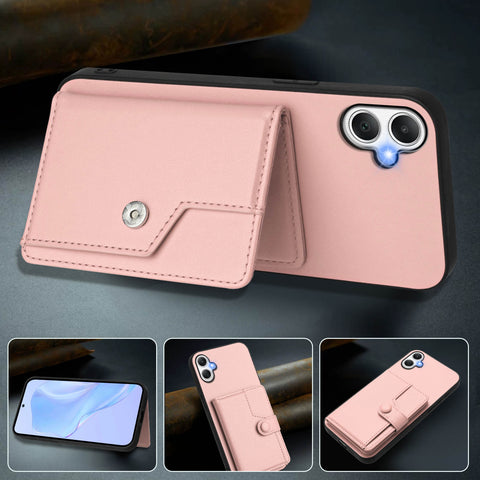 For Samsung Galaxy A06 5G / Galaxy A06 4G Case RFID Blocking Card Holder Kickstand TPU + PU Leather Phone Back Cover