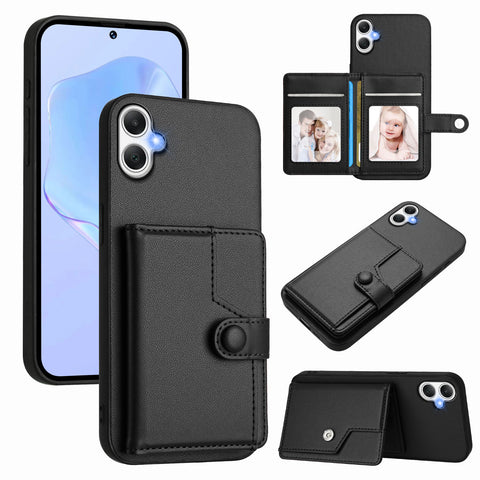 For Samsung Galaxy A06 5G / Galaxy A06 4G Case RFID Blocking Card Holder Kickstand TPU + PU Leather Phone Back Cover