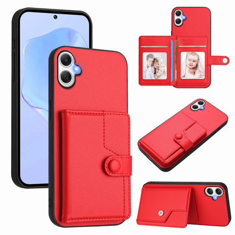 For Samsung Galaxy A06 5G / Galaxy A06 4G Case RFID Blocking Card Holder Kickstand TPU + PU Leather Phone Back Cover