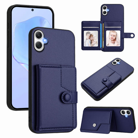 For Samsung Galaxy A06 5G / Galaxy A06 4G Case RFID Blocking Card Holder Kickstand TPU + PU Leather Phone Back Cover